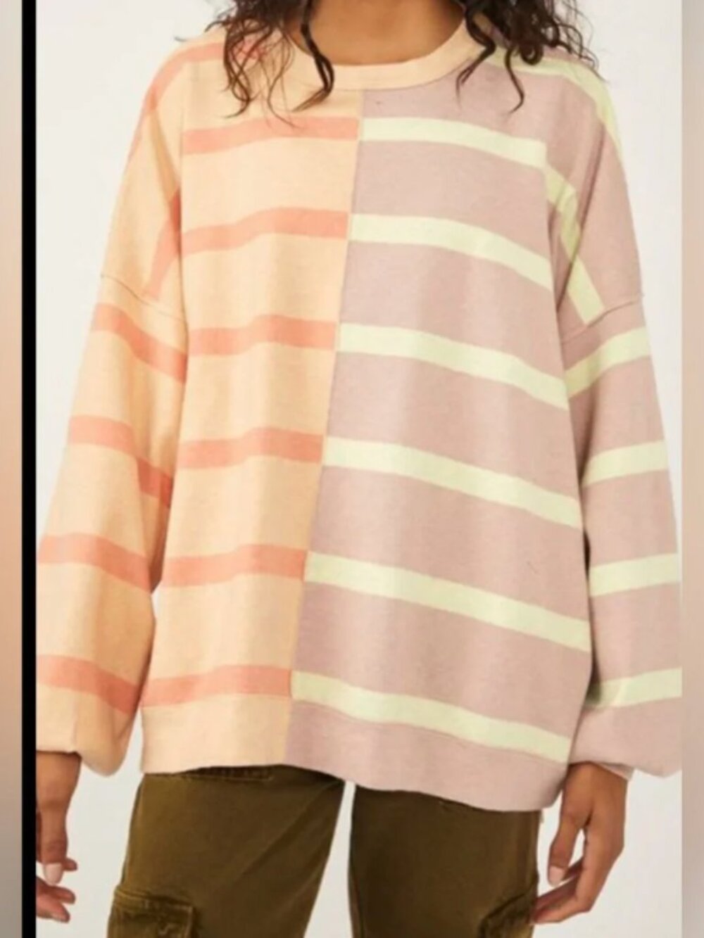 Free People Uptown Stripe Pullover